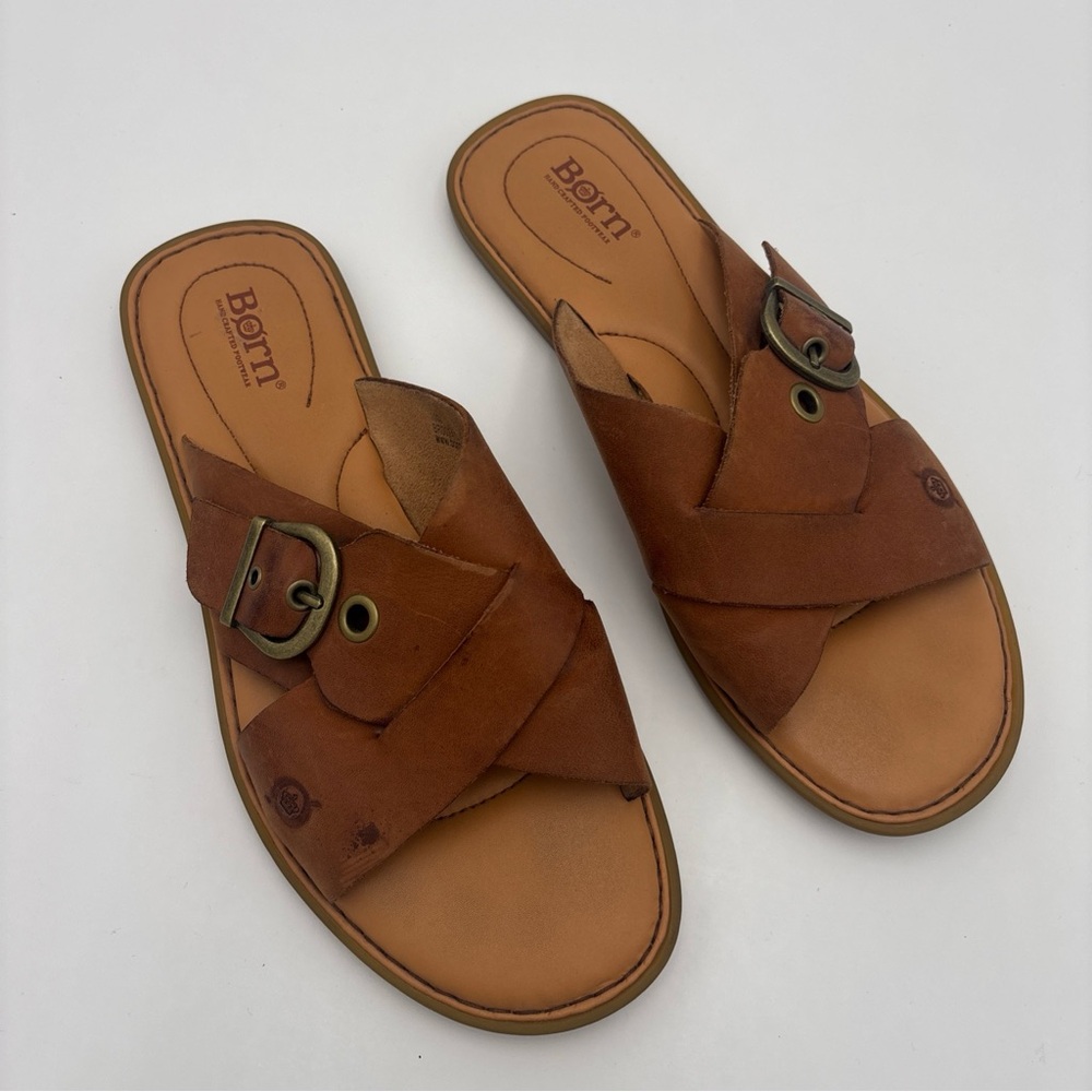 Born Brown‎ Leather Sandals
